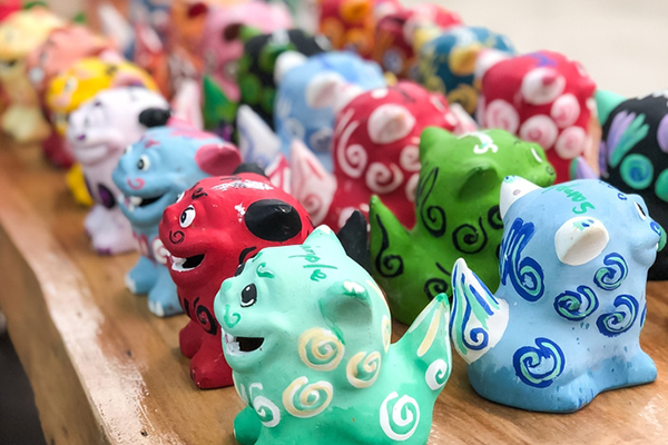 シーサー絵付資材卸